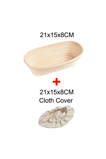 Choice سلة تخمير خبز الكرمة 21×15×8، عجينة ذات لب من الروطان الطبيعي بيضاوي ا...