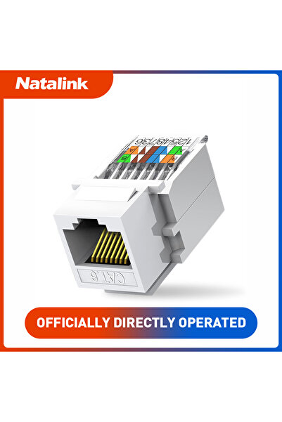 Choice قطعة واحدة من موصل إيثرنت ناتالينك Cat6 RJ45 بدون أدوات Keystone (موصل...