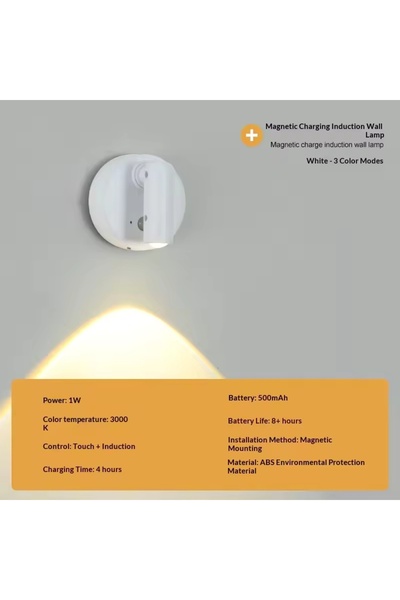 Choice White 3color LED Light Magnetic Rechargeable Wall light Spotlight Wire...