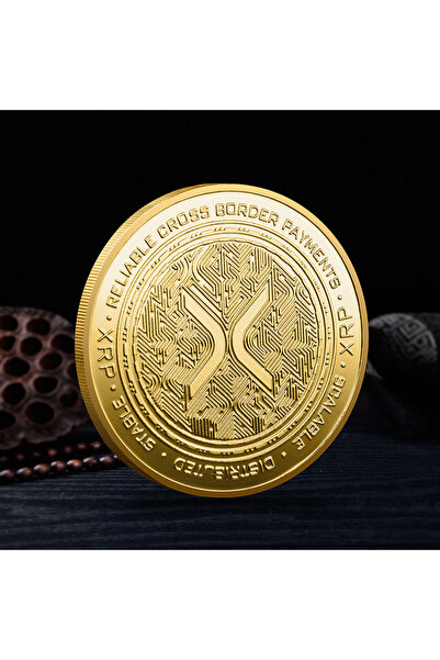 Choice عملة ريبل الذهبية XRP CRYPTO التذكارية ريبل XRP عملة جديدة مطلية بالذه...