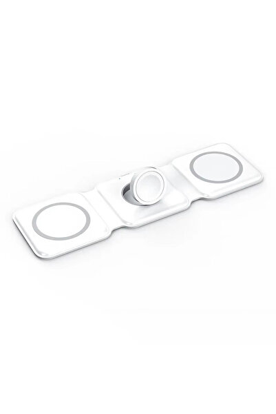 Choice1 White 3-in-1 Magnetic Folding Wireless Charger, 15W Fast Charging, US...