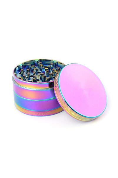 Choice6 مطحنة أعشاب معدنية محمولة ملونة بقطر 40 مم، يدوية بأربعة طبقات، لطحن ...