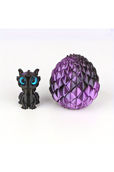 Choice48 مجموعة بيض ديناصورات متعددة الألوان مطبوع ثلاثية الأبعاد، لون أرجوان...