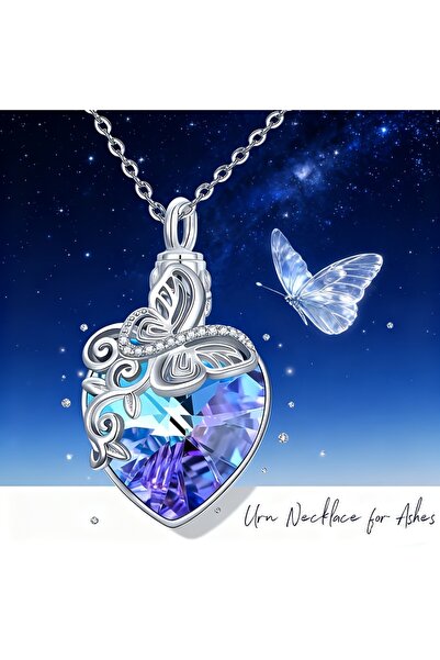 Choice 1 piece commemorative pet butterfly colorful necklace urn