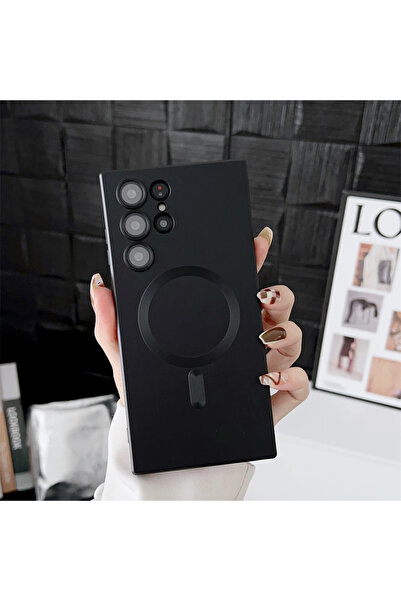 Choice65 جراب مغناطيسي فاخر أسود غير لامع لهاتف Galaxy S25+، متوافق مع هواتف ...