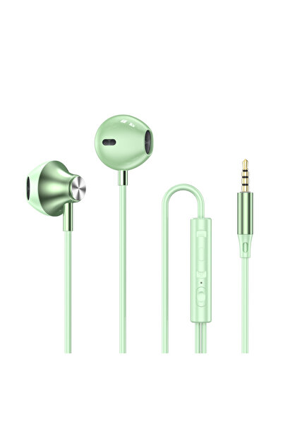 Choice10 سماعات أذن بأسلاك داخلية خضراء اللون، بمنفذ USB من النوع C مقاس 3.5 ...