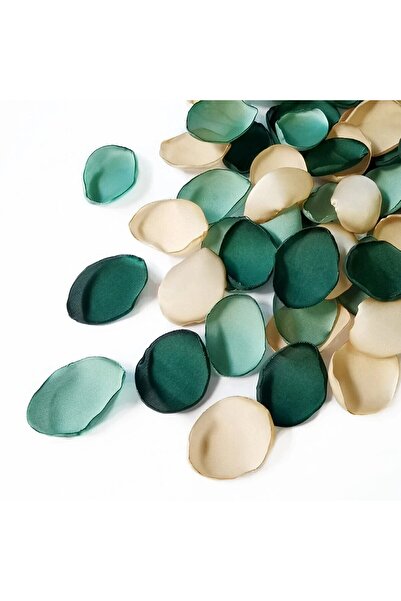 Choice1 100 قطعة من بتلات الورد الاصطناعية حرير الخضراء لتزيين ممر العروس في ...