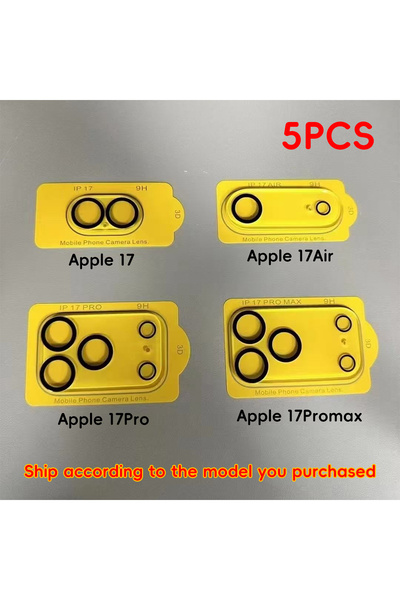 choice2 iPhone 17 Pro 5 pieces of tempered glass camera lens transparent scra...