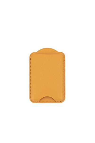 Choice8 حامل بطاقات بطاقات محفظة من جلد الصناعي (PU) من Magsafe، لون أصفر، مت...