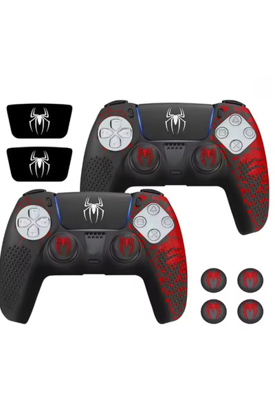 Choice 2غطاء-4غطاء-2ملصق لغطاء جهاز التحكم PS5 غطاء واقي من السيليكون المضاد ...