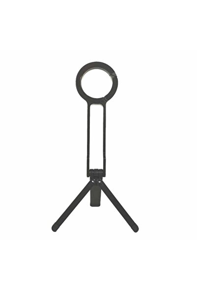 Choice حامل ثلاثي القوائم للهاتف مصنوع من سبيكة سوداء، مزود بحلقة تعليق، مناس...