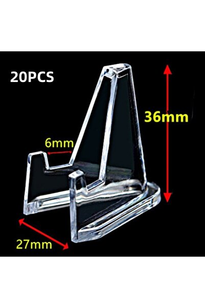 Choice1 20Pcs Clear 5/10/20Pcs Acrylic Stands Mini Coin Display Easel Holder ...