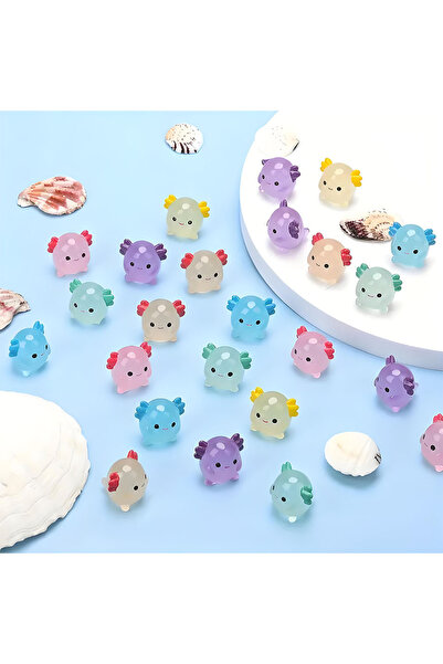 Choice1 10 قطع بألوان عشوائية، 10/20 قطعة من مجسمات الأكسولوتل الصغيرة المضيئ...