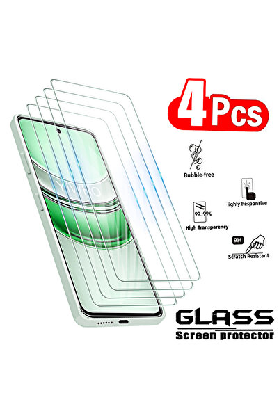 Choice1 realme C55 4 Pieces Transparent 4Pcs Tempered Glass for C73 C75 C71 C...