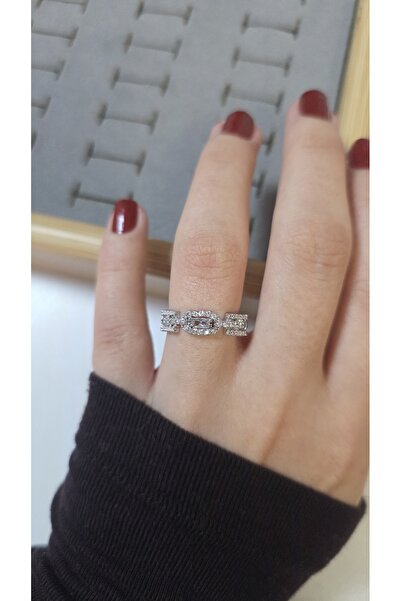 ARTEMİSİA Premium Design Zircon Stone Sparkling Women's Ring Adjustable Witho...