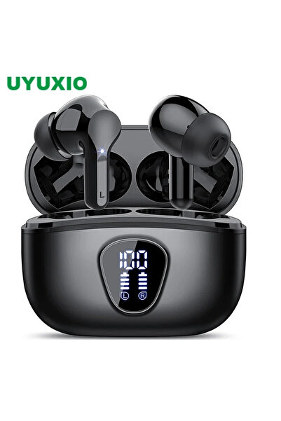 Choice سماعات أذن لاسلكية UYUXIO BT5.4 سوداء اللون، مزودة بشاشة LED تدوم حتى ...