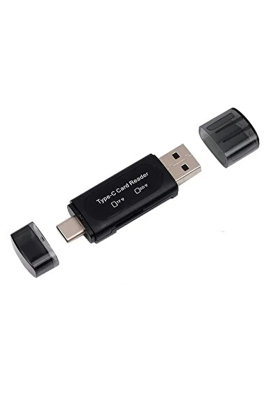 Choice قارئ بطاقات متعدد الوظائف 4 في 1 من نوع USB Type-C من VIKEFON، أسود ال...