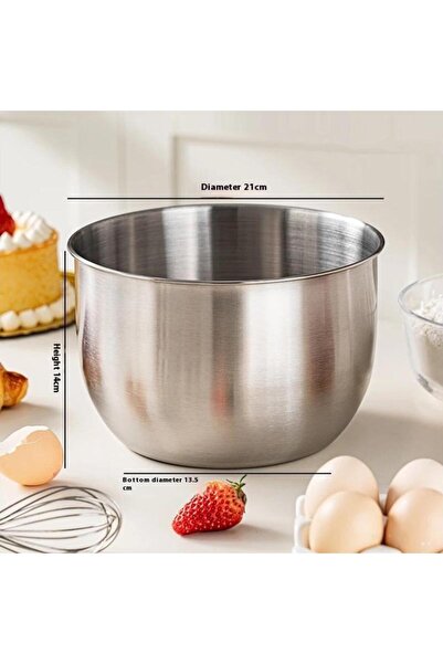 Choice1 وعاء خلط عميق من الفولاذ المقاوم للصدأ للطبخ والخبز والسلطات وخفق الب...