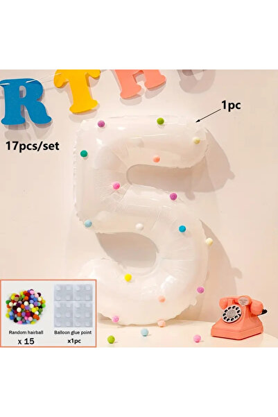 Choice3 32inch 5 32 inch aluminum film digital color balloon furry ball polka...