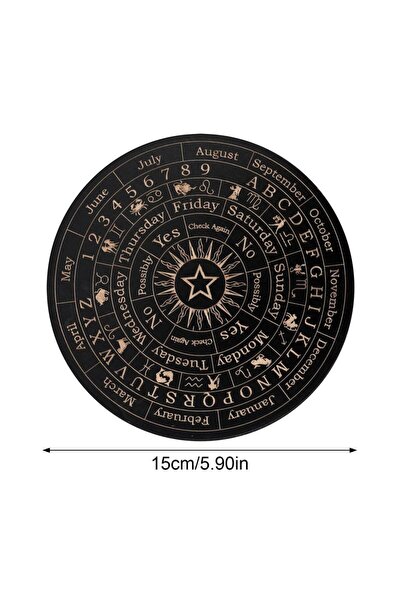 Choice لوحة بندول خشبية واحدة، مزينة بنقوش القمر والنجوم، تُستخدم للتنبؤ بالط...