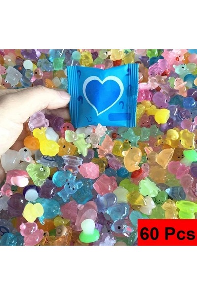 choice2 60pcs -10/60PCS Mini Surprise Blind Bags Luminous Animal Figurines Mi...