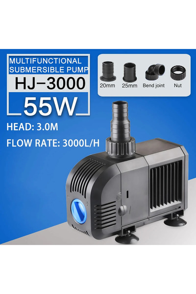 Choice EU Plug 220V-240V 55W 3000L 500—3000L/H Intelligent Fish Pond Aquarium...