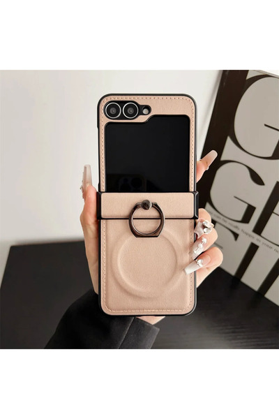 Choice5 غلاف هاتف جلد مغناطيسي لاسلكي الشحن لهاتف سامسونج جالاكسي زد فليب 5 ب...