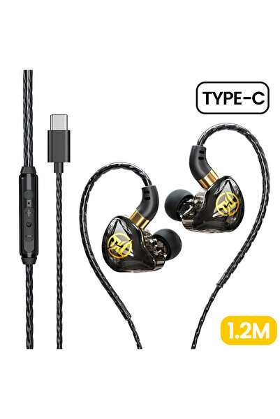 choice2 سماعات رأس رياضية محيطية من نوع USB/Type C/3.5mm، سماعات رأس بأسلاك ب...