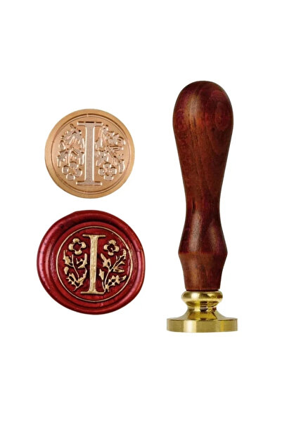 Choice4 مجموعة واحدة من 26 ختم شمعي من الألف إلى الياء بمقبض خشبي، طلاء ختم ش...