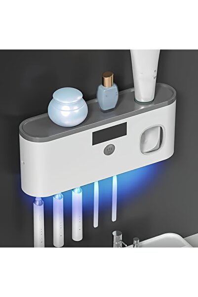 Choice1 جهاز تعقيم فرشاة الأسنان الذكي بالأشعة فوق البنفسجية باللون الرمادي م...