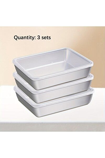Choice1 3psc 3-Piece Stainless Steel Food Storage Containers Set - Airtight B...