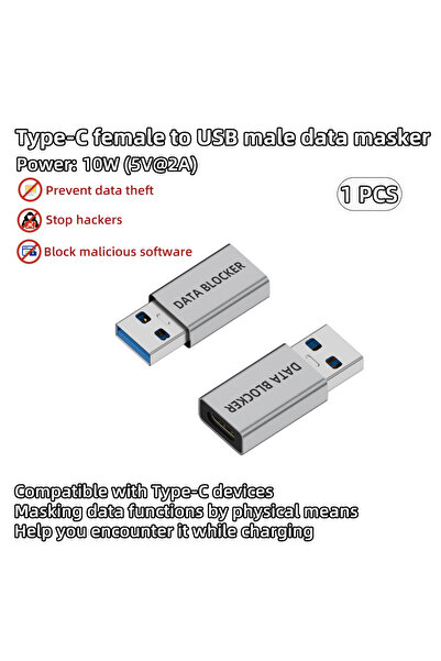 Choice10 محول CM-AG-PBQ-YS USB من التيار المتردد إلى النوع C مع حماية البيانا...