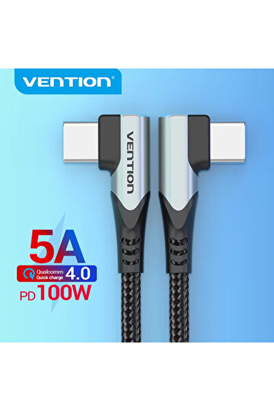 Choice3 كابلات Vention USB Type C إلى USB C مزدوجة الزاوية القائمة بطول 1.5 م...