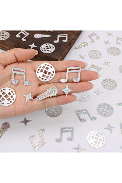 Choice ١٠٠ قطعة من قصاصات الورق الملونة، وكرة الديسكو، وموسيقى لتزيين حفلات ا...