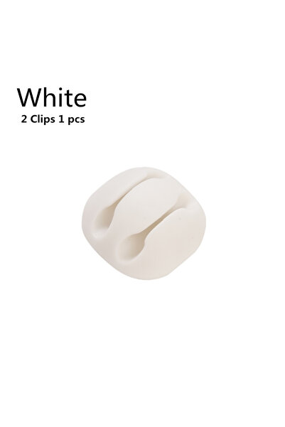 Choice7 مشبكان - قطعة واحدة من السيليكون لتنظيم كابل USB، مشابك دائرية لشحن ا...