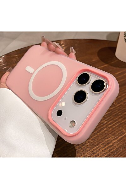 Choice15 جراب فاخر وردي اللون، 2 في 1، مغناطيسي، مقاوم للصدمات، لهاتف آيفون 1...