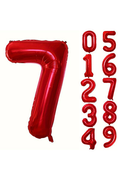 Choice3 32inch Number 7 32INCH Red Number Foil Ballo for Birthday Anniversary...