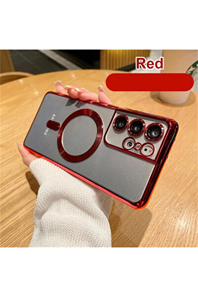 Choice11 Galaxy S25 Ultra Red Original Wireless Magnet Plating Cover For Mags...