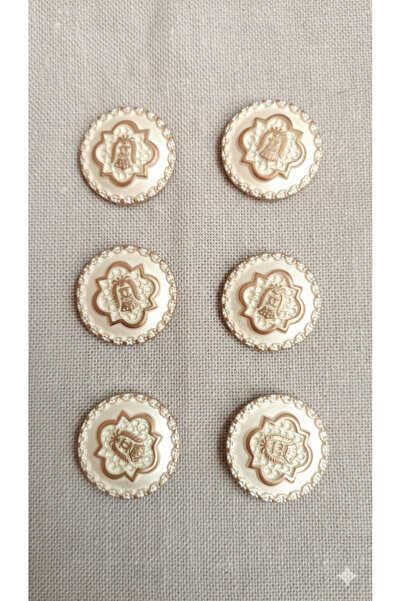 ILCARE Gümüş Kaplama Fırçalı eski METAL DÜĞME 40 BOY 30 mm 6 Adet