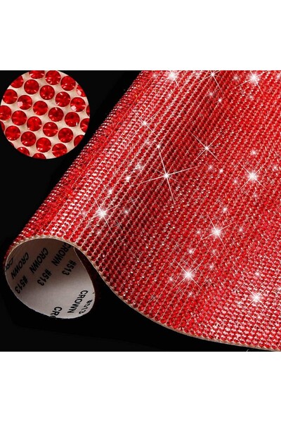 choice2 red 20X12cm Self Adhesive Crystal Rhinestone Sticker Diamond Ribbon D...