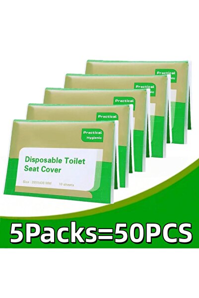 Choice3 50 قطعة - 5 عبوات (10-100 قطعة) أغطية مقاعد حمام كبيرة متعددة الاستخد...