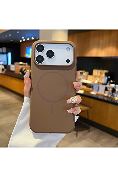 Choice47 جراب سيليكون لون سادة غلاف هاتف iPhone 17 Pro Max، يدعم الشحن اللاسل...