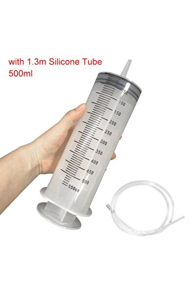 Choice4 500ml with 1.3m tube 150ml-500ml Large Capacity Syringe Syringes Reus...