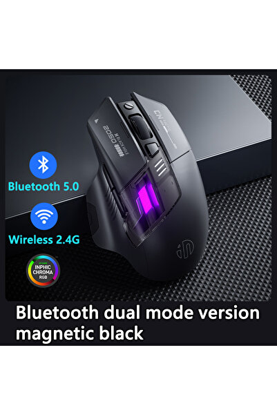 Choice1 إنفيك A9 برو أسود، إنفيك A9 إكسبلورر ماوس ألعاب لاسلكي، بطارية 500 مل...