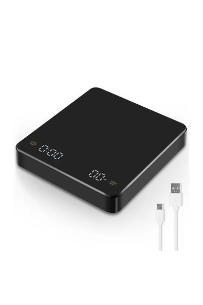 Choice1 ميزان قهوة نانو كبير سعة 3 كجم مزود بمؤقت، ميزان إسبريسو، غطاء سيليكو...