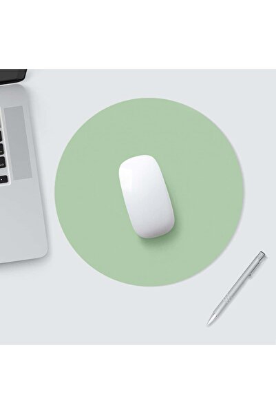 Choice1 وسادة ماوس دائرية من جلد الأخضر، بسيطة ومنعشة، مقاومة للماء والبقع، م...