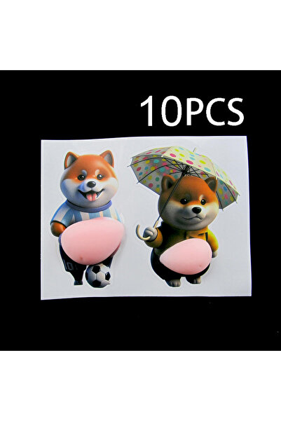 Choice4 ١٠ قطع من ملصقات شيبا إينو ثلاثية الأبعاد رقم ٣ - ملصقات شيبا إينو بر...