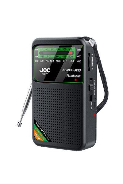 Choice APWIKOGER TG77 Black Battery Operated Radio FM AM SW Radio Type-C Rech...