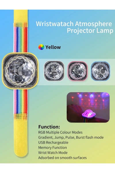 Choice1 0-5W YELLOW Nachtlampje Portable Stage Lights Disco LED Colorful Soun...