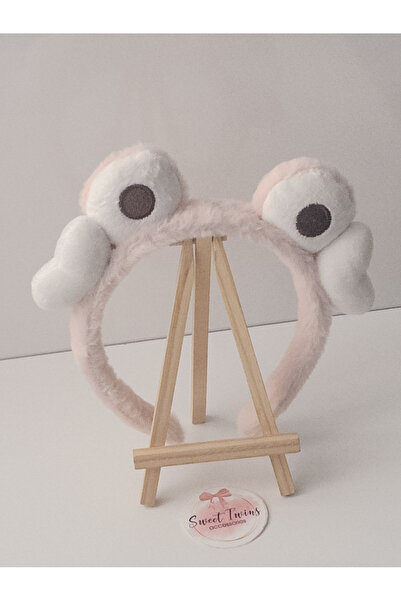 Sweet twins accessories Heart Frog-Eyed Children's Crown Gift Pink Plush Girl...